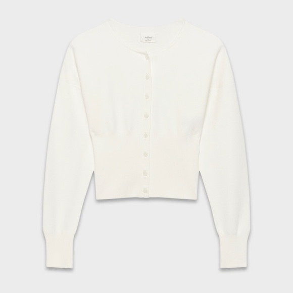 Aritzia Wilfred Golightly Button Cardigan Wonder Yarn in Light Birch Ivory XS - Picture 8 of 9